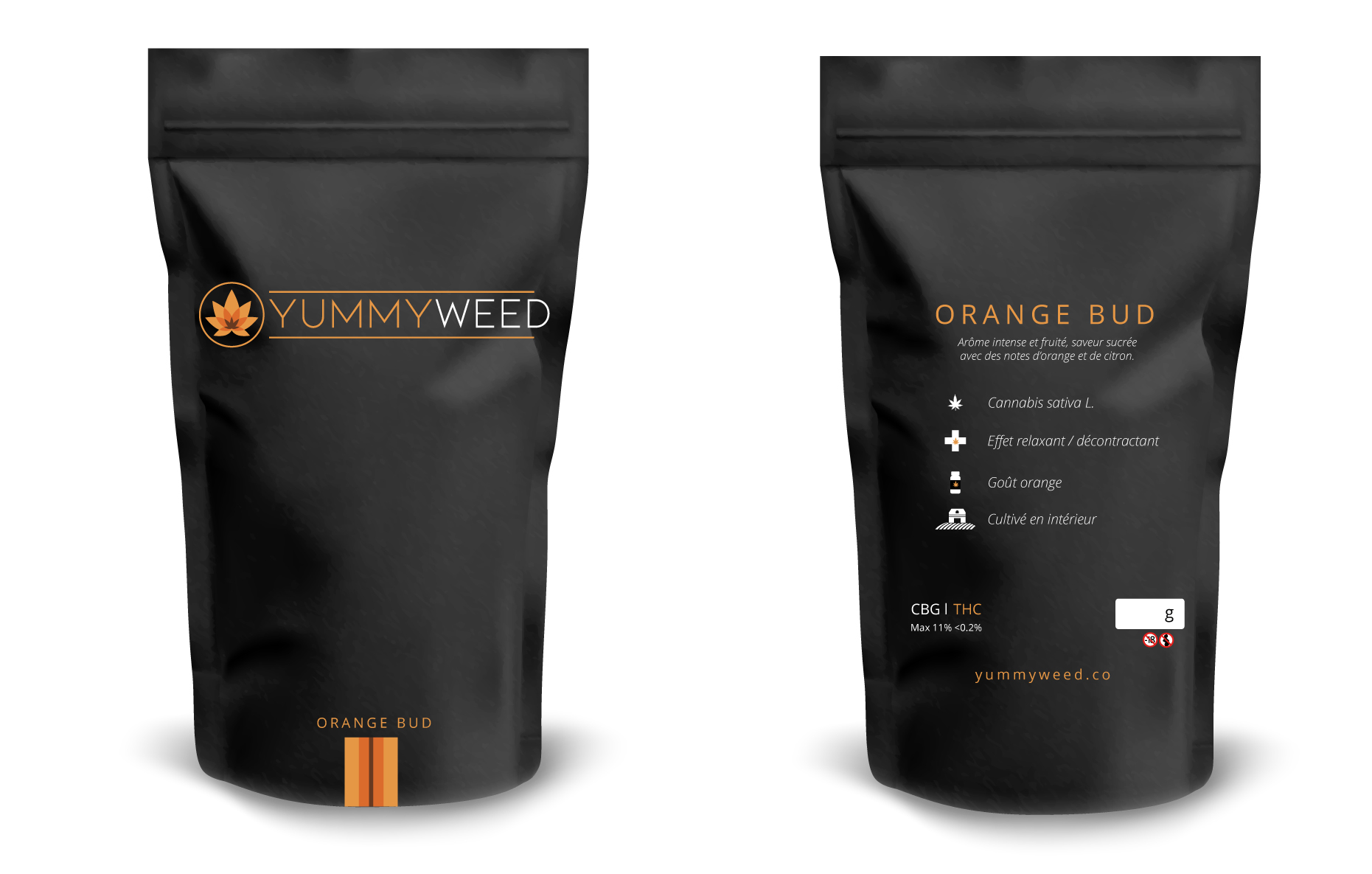 Doypack CBD personnalisé Yummyweed